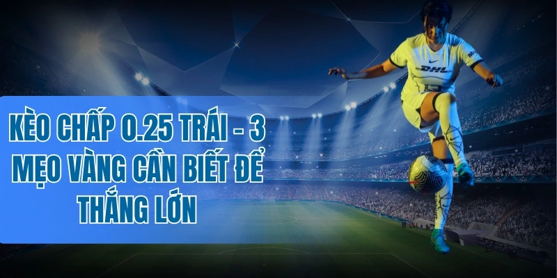 Mẹo cược kèo chấp 0.25 trái